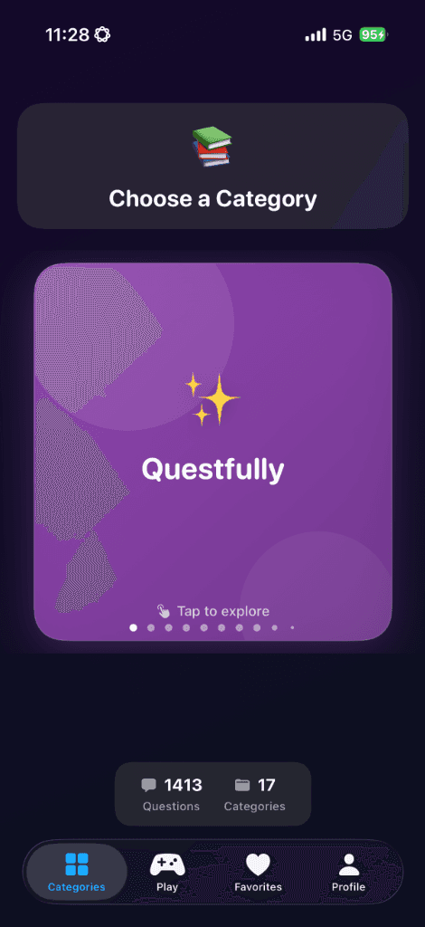 Questfully Party Games - Categories